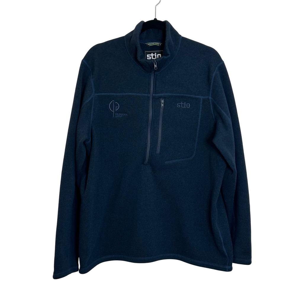 Stio Gannett Peak 1/2 Zip Fleece Pullover Size XL Dark Blue Gorpcore Outdoor‎